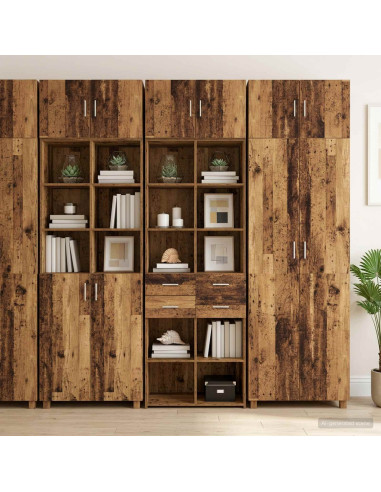 Armadio per la conservazione con ripiani Legno antico