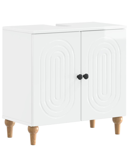 Set di armadietti da bagno in 3 pezzi ALKMAAR Bianco Lucido
