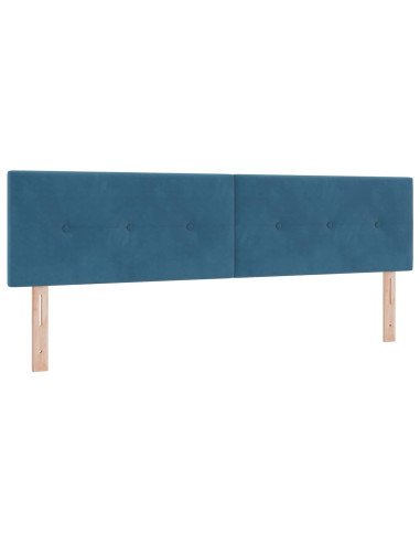 Letto Ottomano con Materasso e LED Blu scuro 180 x 200 cm