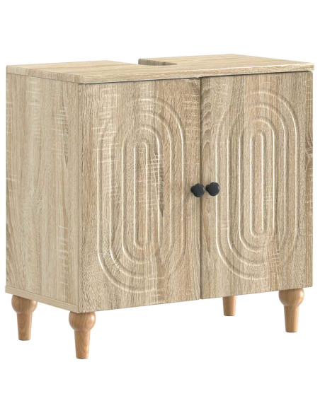 Set di Armadi da Bagno da 2 Pezzi ALKMAAR Rovere Sonoma