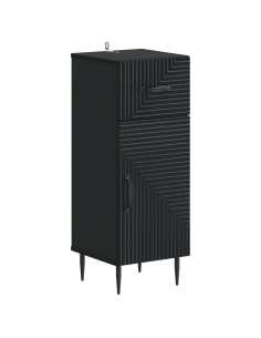 Set di Armadi da Bagno da 2 Pezzi HAARLEM Nero 2