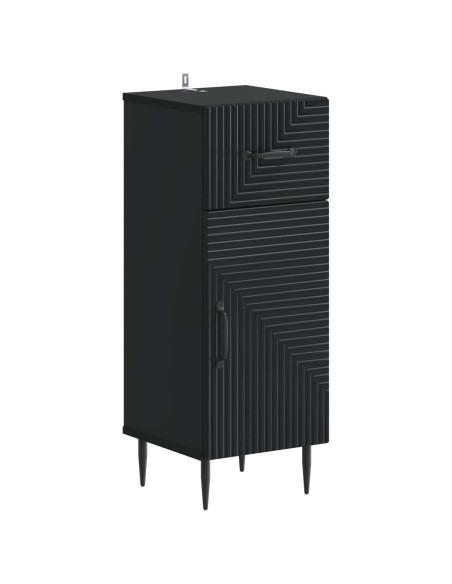 Set di Armadi da Bagno da 2 Pezzi HAARLEM Nero
