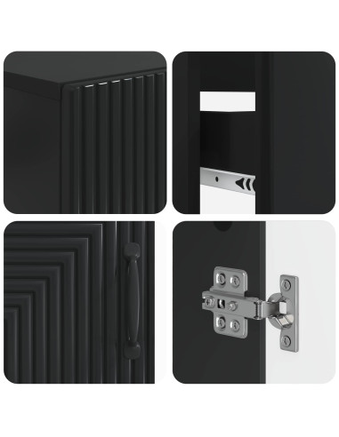 Set di Armadi da Bagno da 2 Pezzi HAARLEM Nero