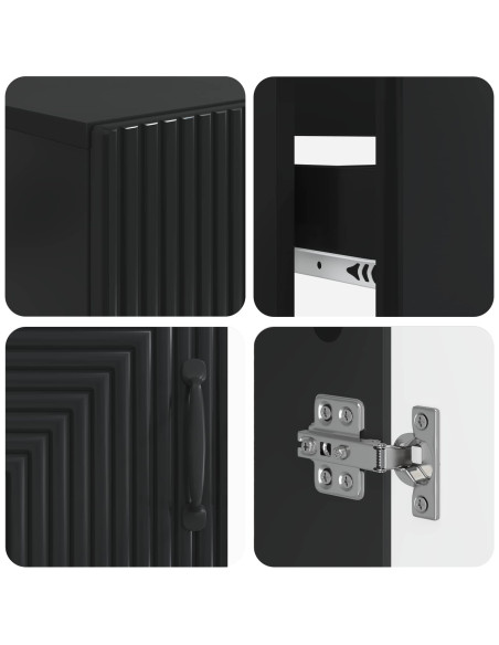 Set di Armadi da Bagno da 2 Pezzi HAARLEM Nero