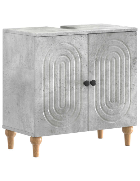 Set di Armadi da Bagno da 2 Pezzi ALKMAAR Grigio Cemento