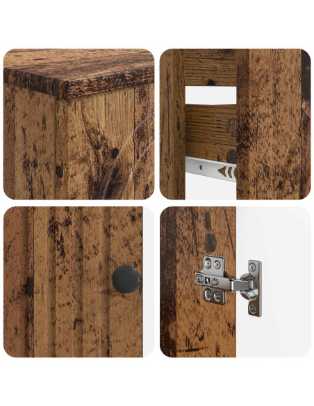 Set di Armadi da Bagno da 2 Pezzi ALKMAAR Legno antico