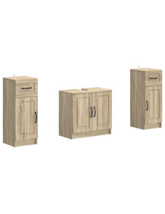 Set di Armadi da Bagno da 2 Pezzi UTRECHT Rovere Sonoma