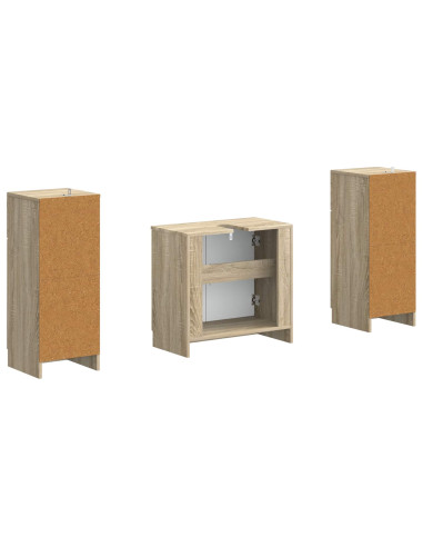 Set di Armadi da Bagno da 2 Pezzi UTRECHT Rovere Sonoma
