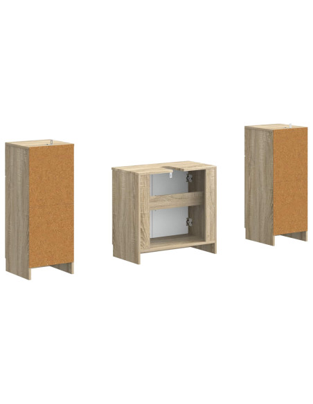 Set di Armadi da Bagno da 2 Pezzi UTRECHT Rovere Sonoma