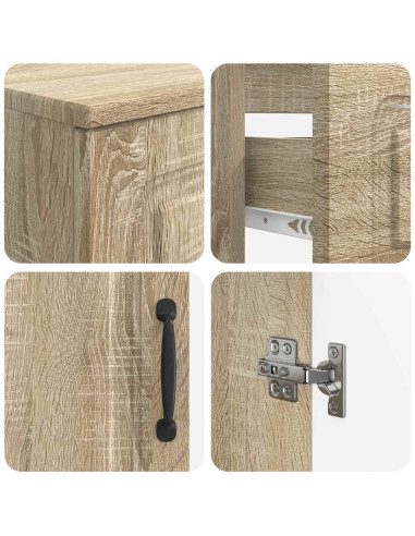 Set di Armadi da Bagno da 2 Pezzi UTRECHT Rovere Sonoma