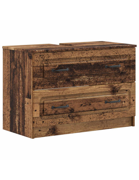 Set di Mobili da Bagno da 4 Pezzi UTRECHT Legno antico