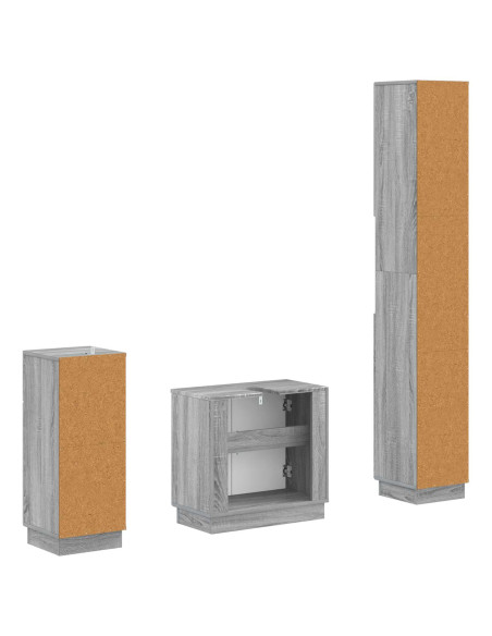 Set di armadietti da bagno in 3 pezzi HOORN