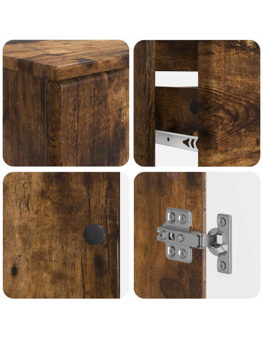 Set di Armadi da Bagno da 2 Pezzi BREDA Rovere Fumo