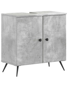 Set di Armadi da Bagno da 2 Pezzi BREDA Grigio Cemento 2