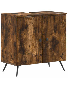 Set di Armadi da Bagno da 2 Pezzi BREDA Rovere Fumo 2