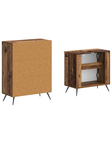 Set di Armadi da Bagno da 2 Pezzi BREDA Legno antico