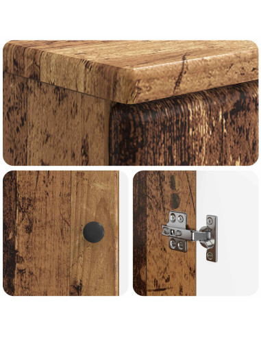 Set di Armadi da Bagno da 2 Pezzi BREDA Legno antico