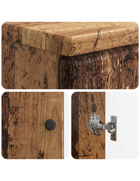 Set di Armadi da Bagno da 2 Pezzi BREDA Legno antico