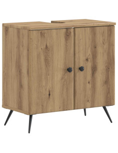 Set di Armadi da Bagno da 2 Pezzi BREDA Rovere Artigianale 2