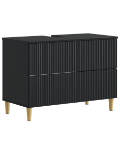 Set di Armadi da Bagno da 2 Pezzi ARNHEM Nero 2