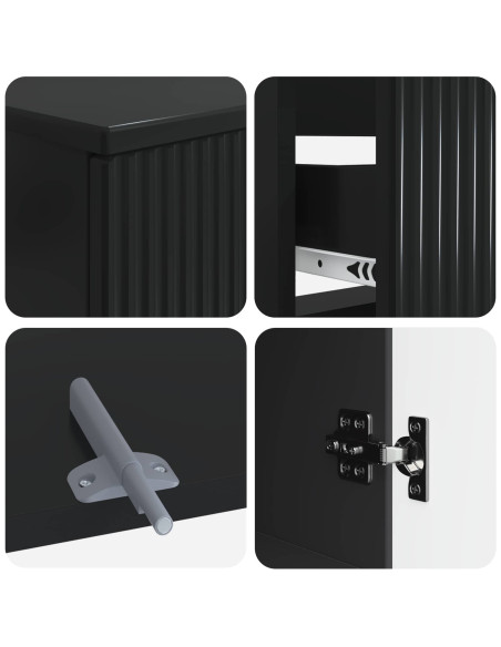 Set di Armadi da Bagno da 2 Pezzi ARNHEM Nero