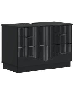 Set di Armadi da Bagno da 2 Pezzi HOORN Nero 2
