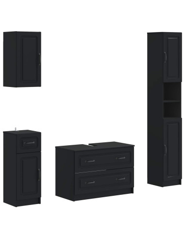 Set di Mobili da Bagno da 4 Pezzi UTRECHT Nero