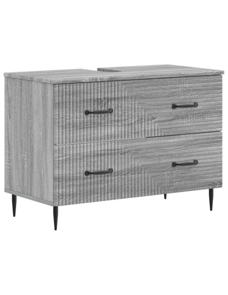 Set di Mobili da Bagno da 4 Pezzi HAARLEM Sonoma grigio