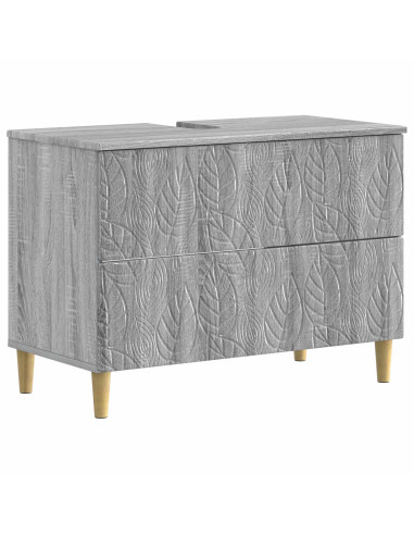 Set di Mobili da Bagno da 4 Pezzi DELFT Sonoma grigio
