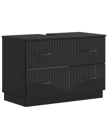 Set di armadietti da bagno in 3 pezzi HOORN Nero