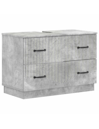 Set di Armadi da Bagno da 2 Pezzi HOORN Grigio Cemento