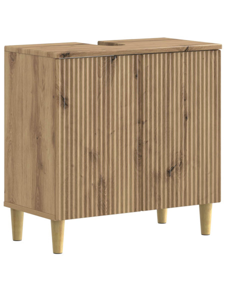 Set di Armadi da Bagno da 2 Pezzi ARNHEM Rovere Artigianale