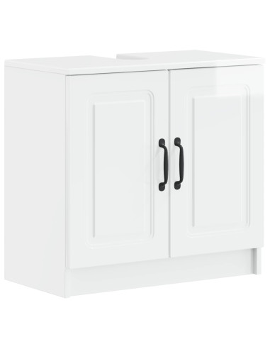 Set di Armadi da Bagno da 2 Pezzi UTRECHT Bianco Lucido