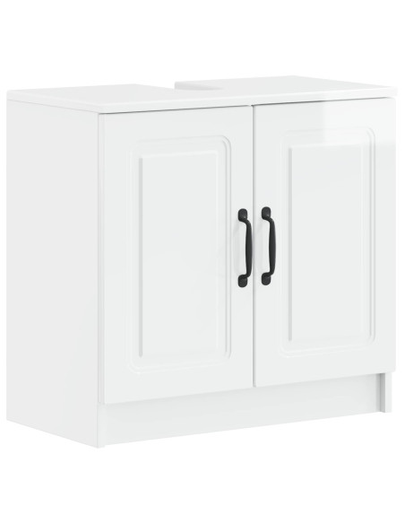 Set di Armadi da Bagno da 2 Pezzi UTRECHT Bianco Lucido
