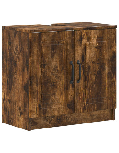Set di Armadi da Bagno da 2 Pezzi UTRECHT Rovere Fumo