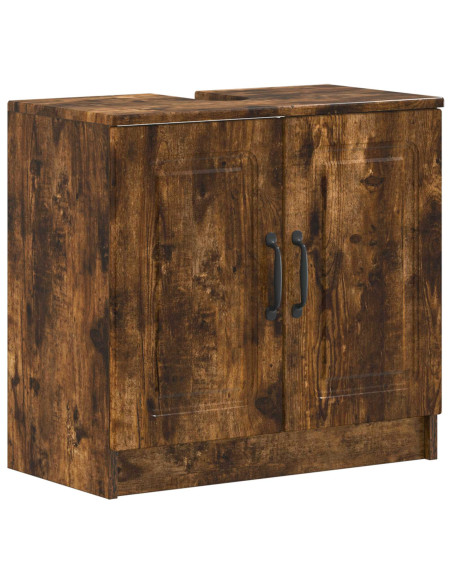 Set di Armadi da Bagno da 2 Pezzi UTRECHT Rovere Fumo