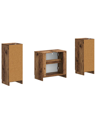 Set di Armadi da Bagno da 2 Pezzi UTRECHT Legno antico