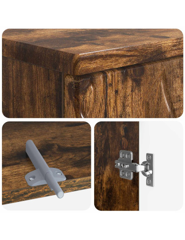 Set di Armadi da Bagno da 2 Pezzi DELFT Rovere Fumo