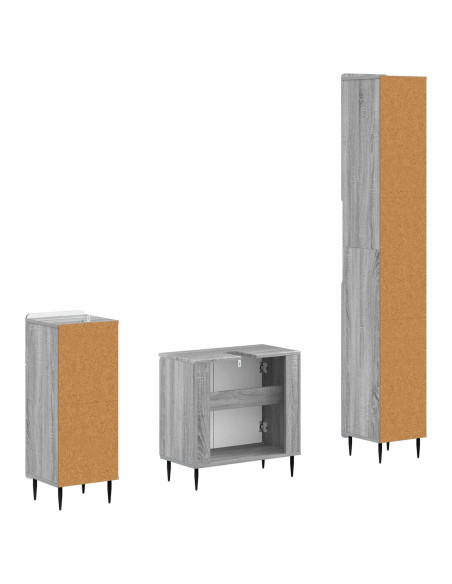 Set di armadietti da bagno in 3 pezzi ZWOLLE