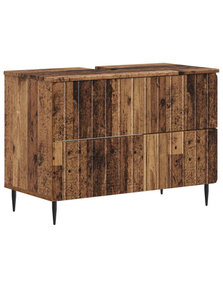 Set di armadietti da bagno in 3 pezzi ZWOLLE Legno antico