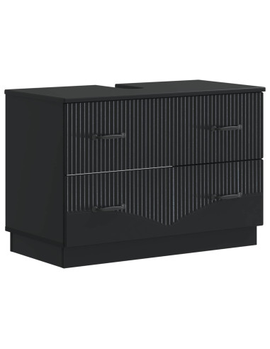 Set di Mobili da Bagno da 4 Pezzi HOORN Nero