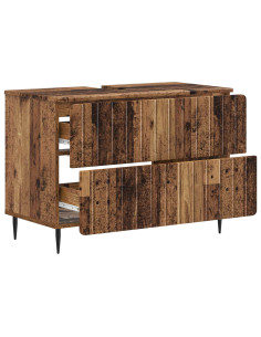 Armadio per Lavabo da Bagno ZWOLLE Legno antico 2