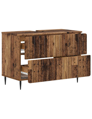Armadio per Lavabo da Bagno ZWOLLE Legno antico