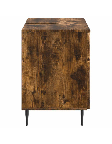 Armadio per Lavabo da Bagno ZWOLLE Rovere Fumo