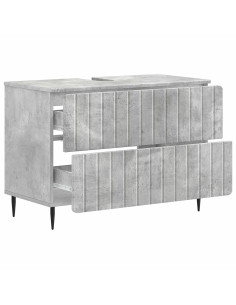 Armadio per Lavabo da Bagno ZWOLLE Grigio Cemento 2