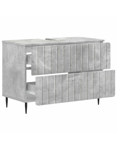 Armadio per Lavabo da Bagno ZWOLLE Grigio Cemento