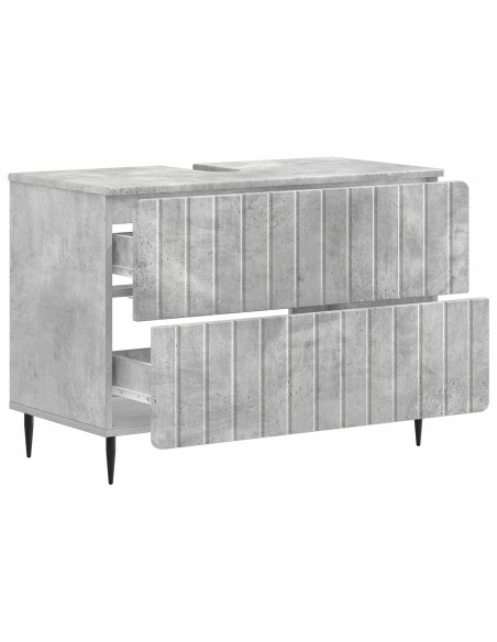 Armadio per Lavabo da Bagno ZWOLLE Grigio Cemento