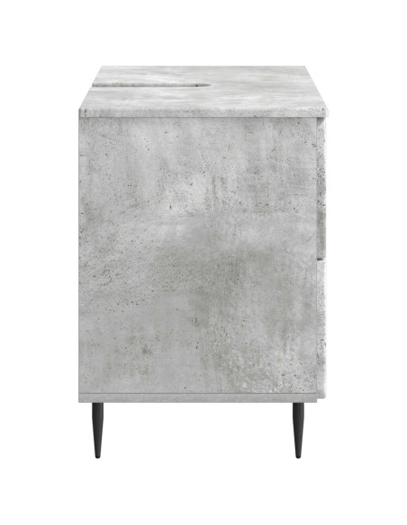 Armadio per Lavabo da Bagno ZWOLLE Grigio Cemento