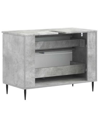 Armadio per Lavabo da Bagno ZWOLLE Grigio Cemento