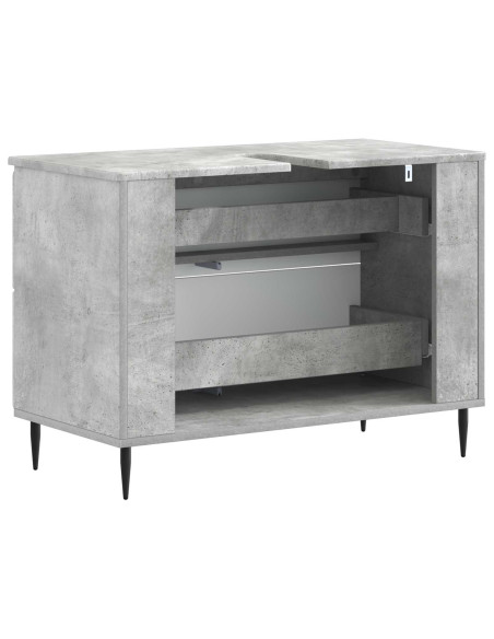 Armadio per Lavabo da Bagno ZWOLLE Grigio Cemento